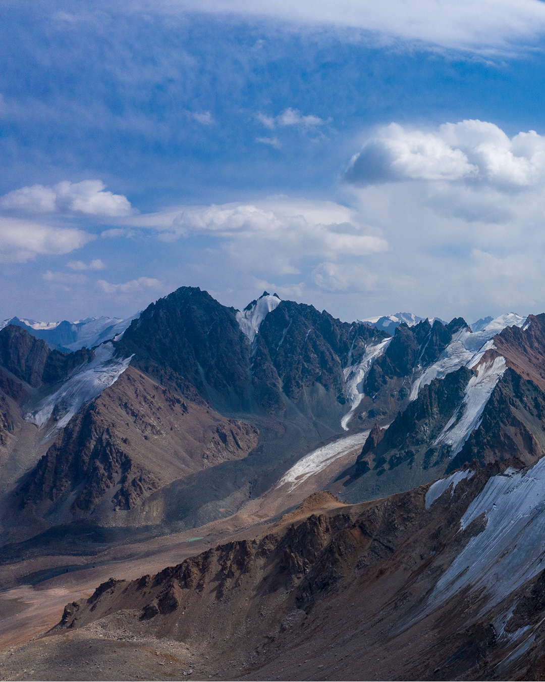 Видео с дрона с пика Молодежного, 4 137м Видео с дрона с пика Молодежного, 4 137м